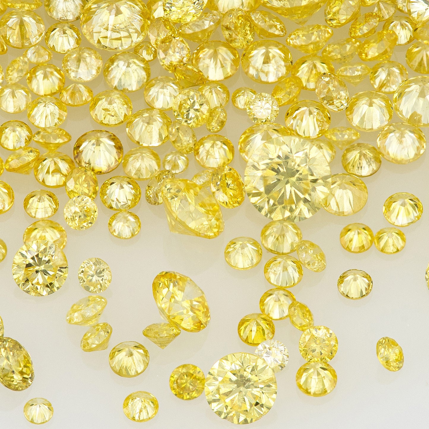 Fancy Intense Yellow | Dark Cape Diamonds 0.25ct | Mix Scoop | Fancy Yellow | Untreated Natural Diamonds | Round | Melee | Accents | Cape Color Diamonds