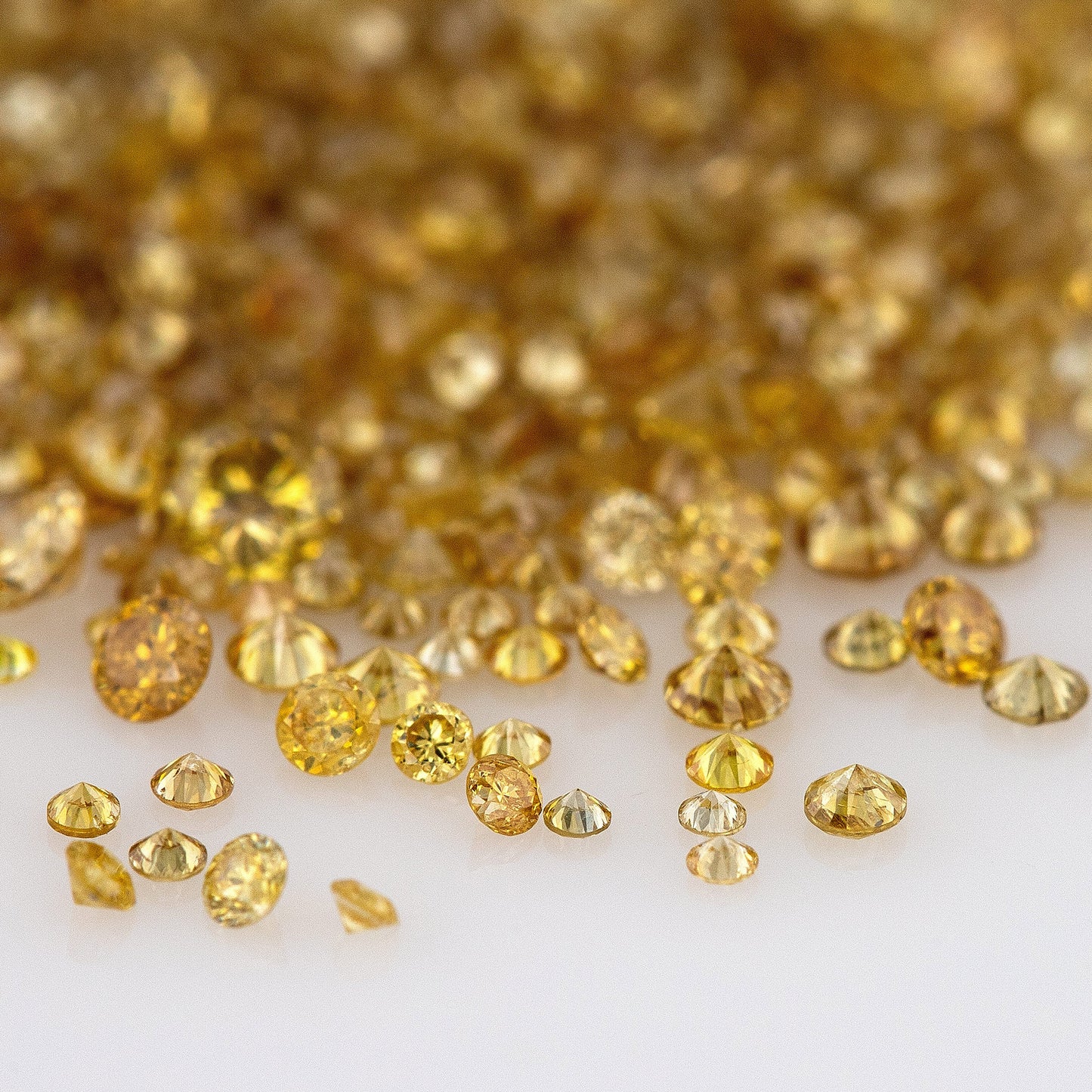 Fancy Intense Orangish Brownish Yellow Coffee Diamonds 0.25ct Mix Scoop | Fancy Brownish Yellow Untreated Natural Diamonds | Round | Melee | Accents | Coffee Color Diamonds