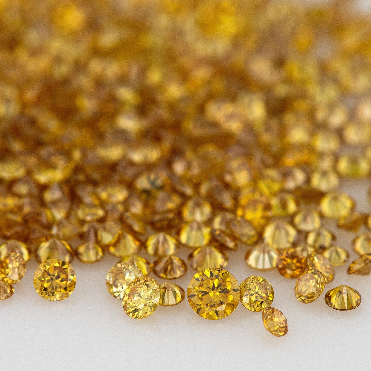 Fancy Vivid Orangy Golden Yellow Golden Coffee Diamonds 0.25ct Mix Scoop | Fancy Vivid Brownish Yellow Untreated Natural Diamonds | Round | Melee | Accents | Coffee
