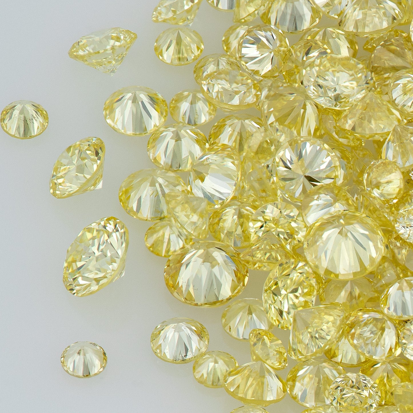 Fancy Yellow AA | Yellow Diamonds 0.25ct Mix Scoop | Fancy Yellow Untreated Natural Diamonds | Round | Melee | Accents | Cape Yellow