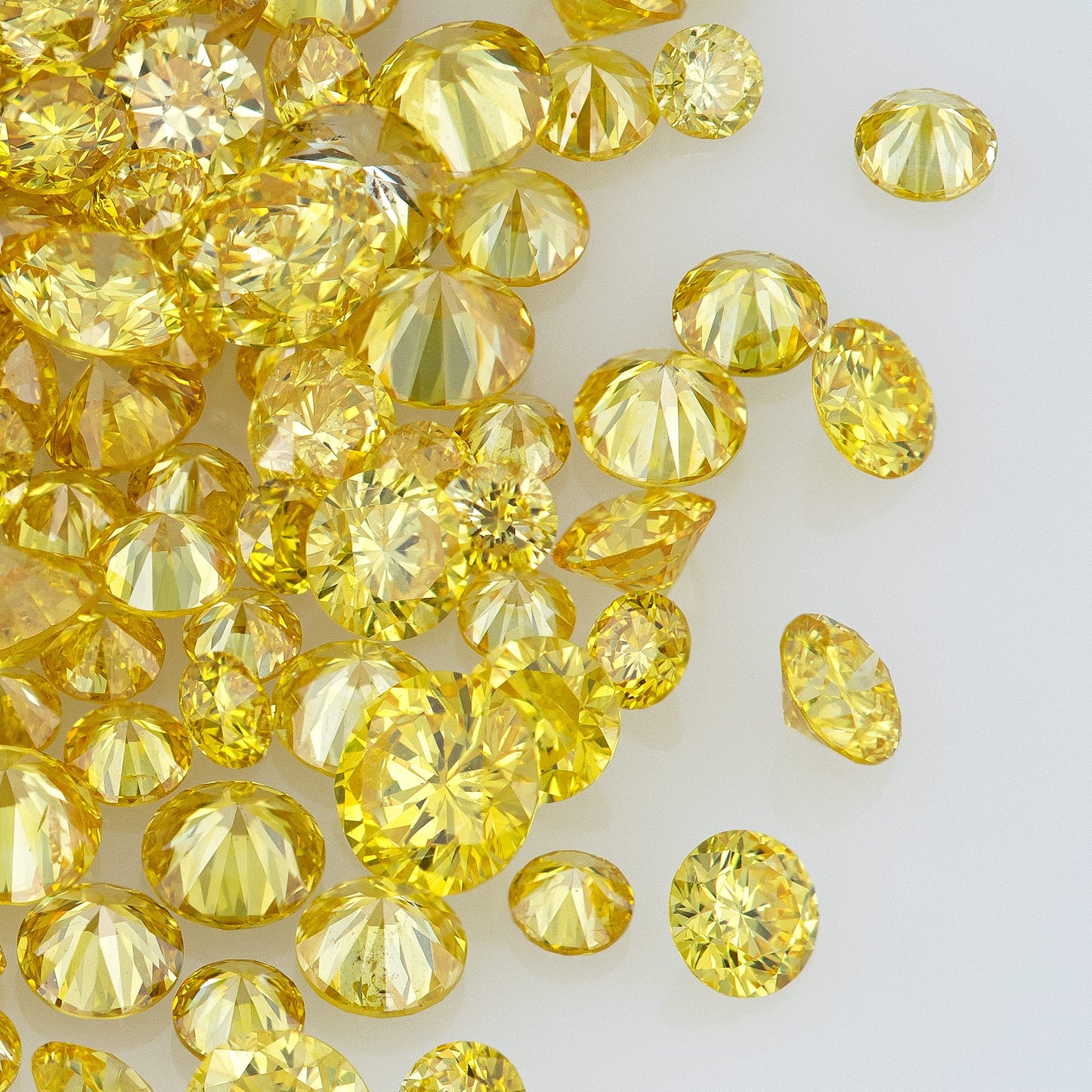 Canary Yellow Selection A | Canary Diamonds 0.25ct Mix Scoop | Canary Yellow Untreated Natural Diamonds | Round | Melee | Accents | Cape Yellow