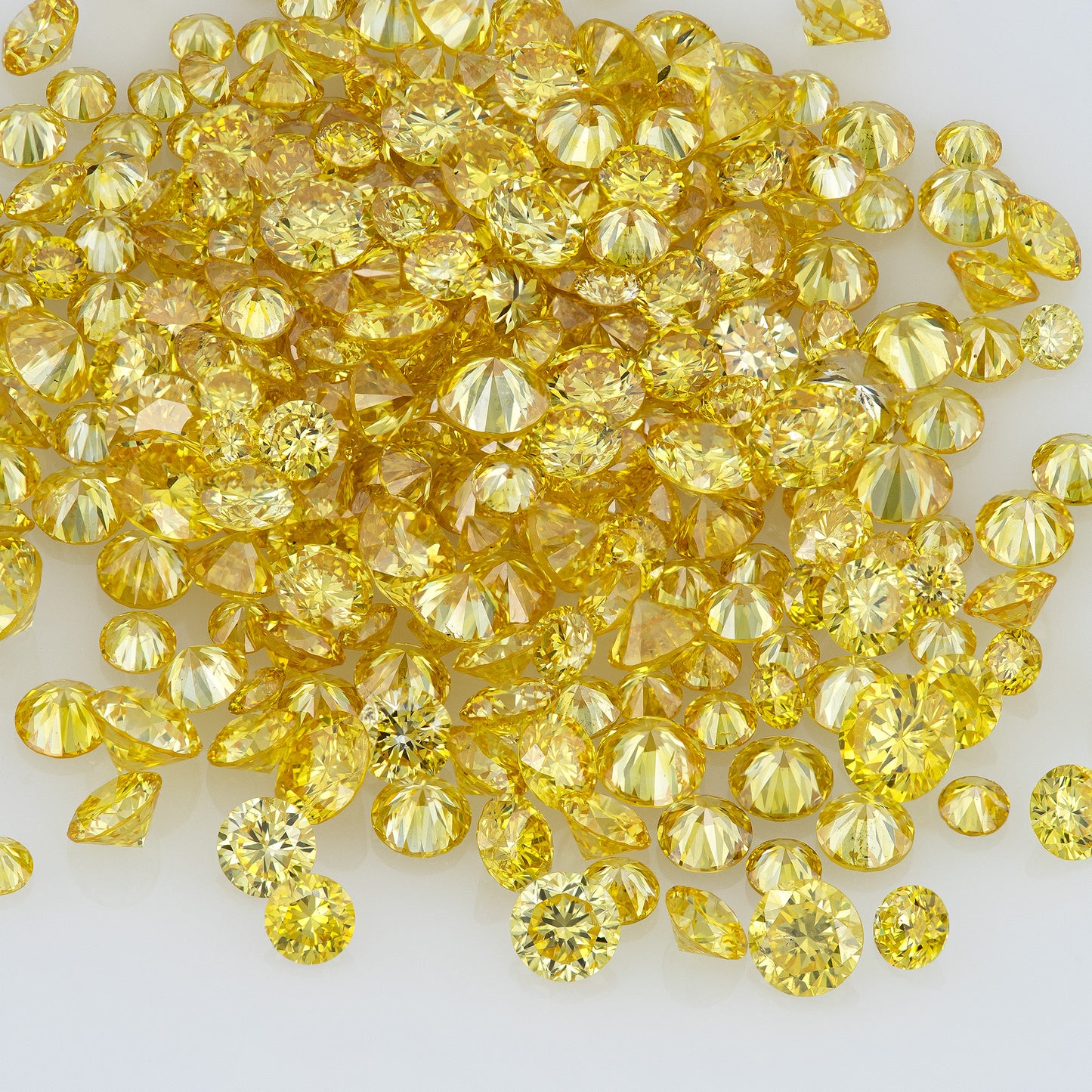 Canary Yellow Selection A | Canary Diamonds 0.25ct Mix Scoop | Canary Yellow Untreated Natural Diamonds | Round | Melee | Accents | Cape Yellow
