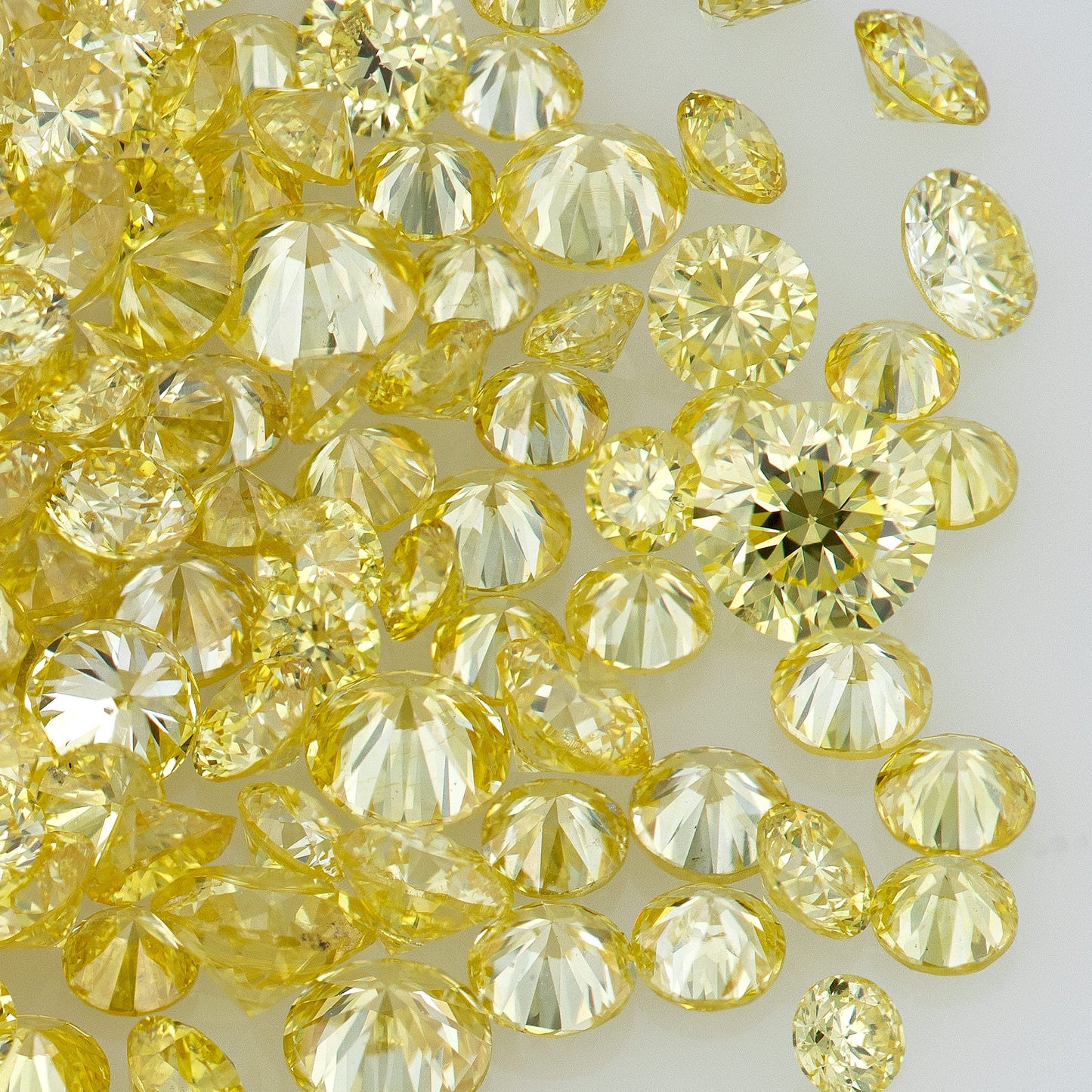 Fancy Intense Yellow AA | TOP Pre Cape Diamond 0.25ct Mix Scoop | Light Yellow Untreated Natural Diamonds | Round | Melee | Accents | Cape Yellow