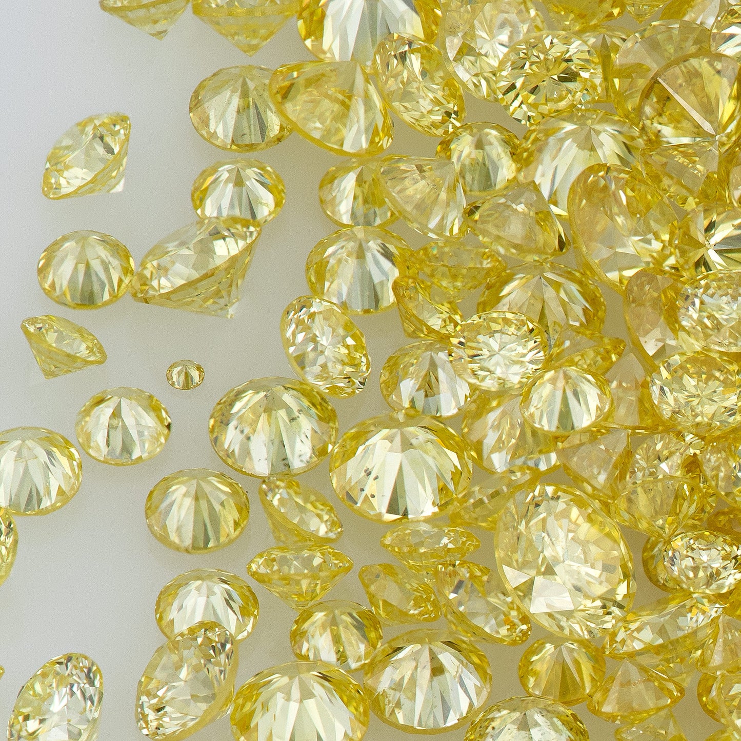 Fancy Intense Yellow AA | TOP Pre Cape Diamond 0.25ct Mix Scoop | Light Yellow Untreated Natural Diamonds | Round | Melee | Accents | Cape Yellow