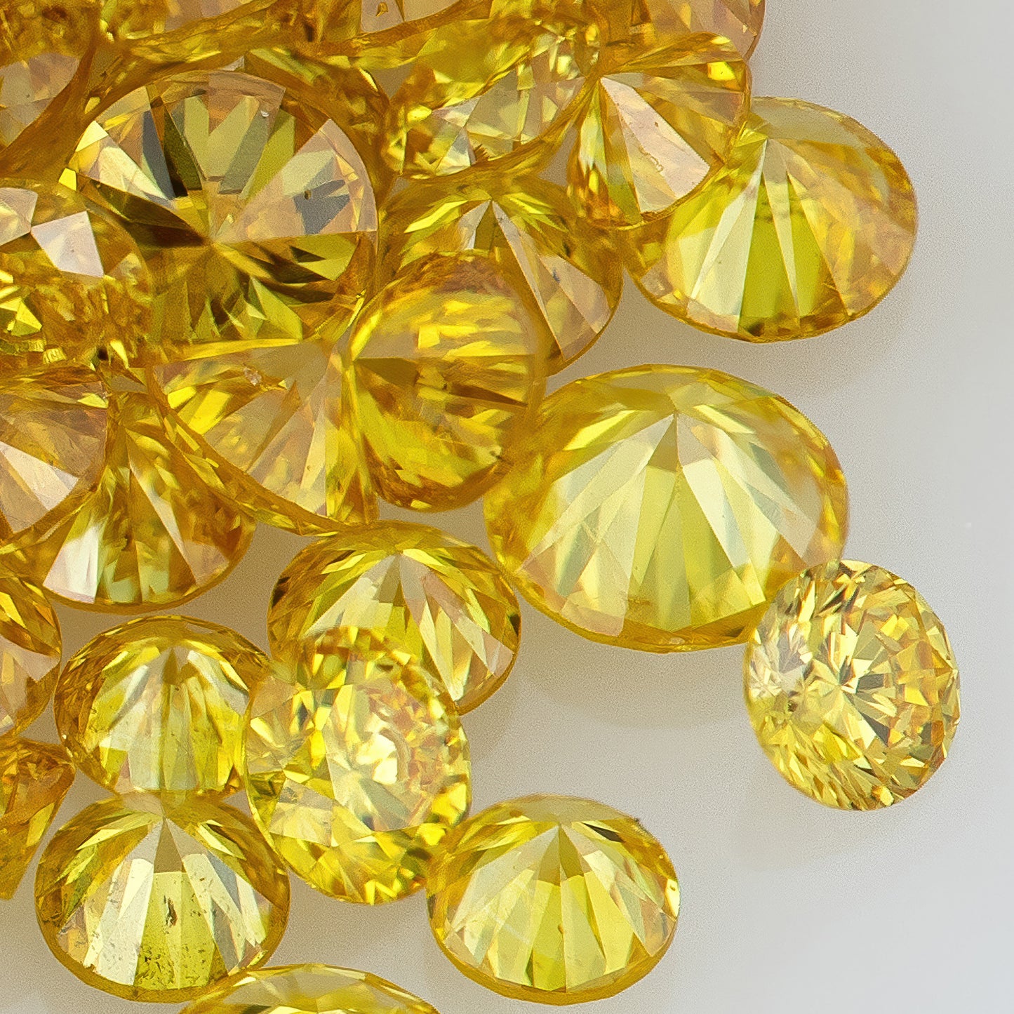 Canary Yellow Collection AAA | Collection Canary Diamonds 0.25ct Mix Scoop | Canary Yellow Untreated Natural Diamonds | Round | Melee | Accents | Cape Yellow