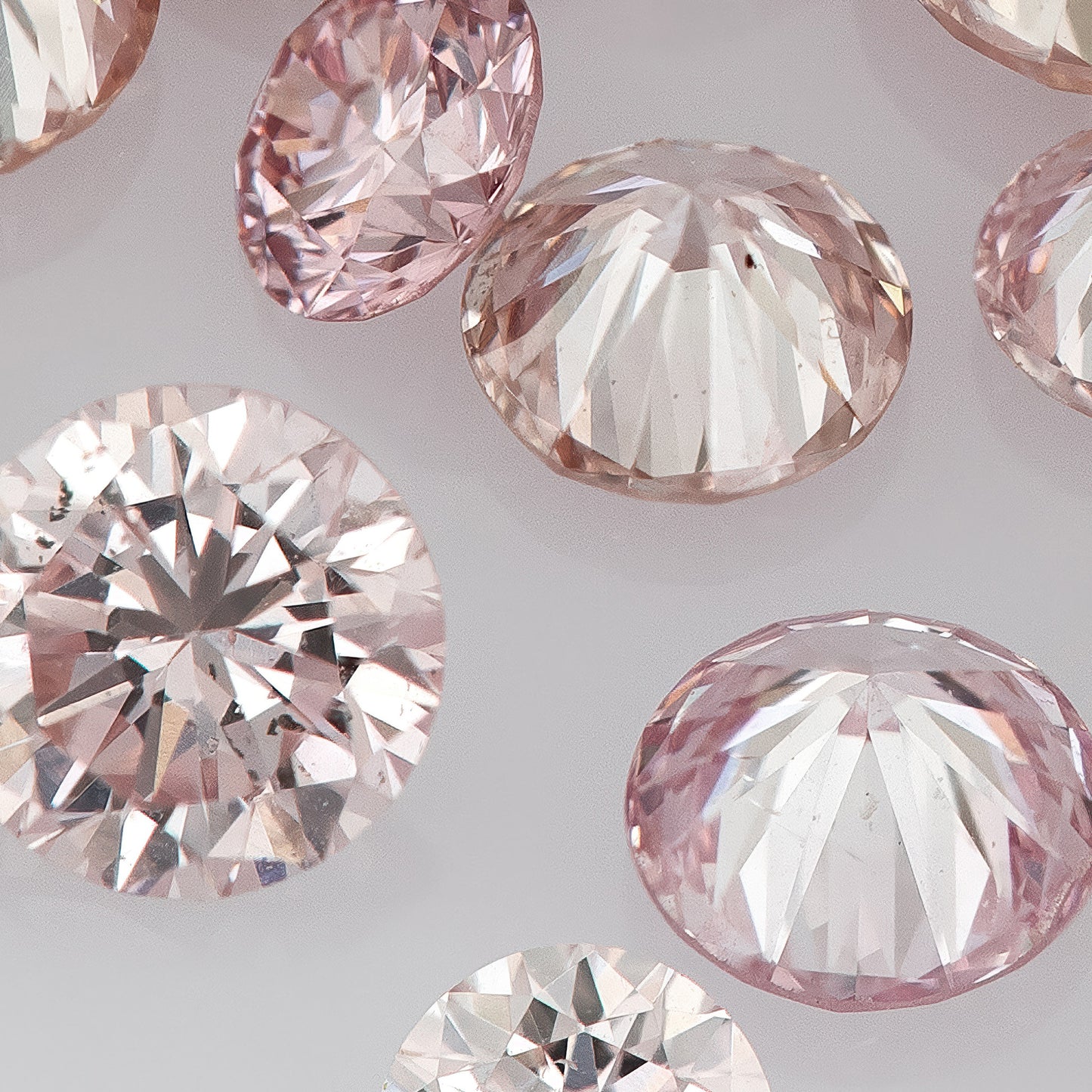 1pcs Argyle Purplish/Rosé Pink select from 1.8mm to 2.0mm Argyle Pink Diamond Untreated Natural Pink Diamonds Round|Melee|accents|Argyle