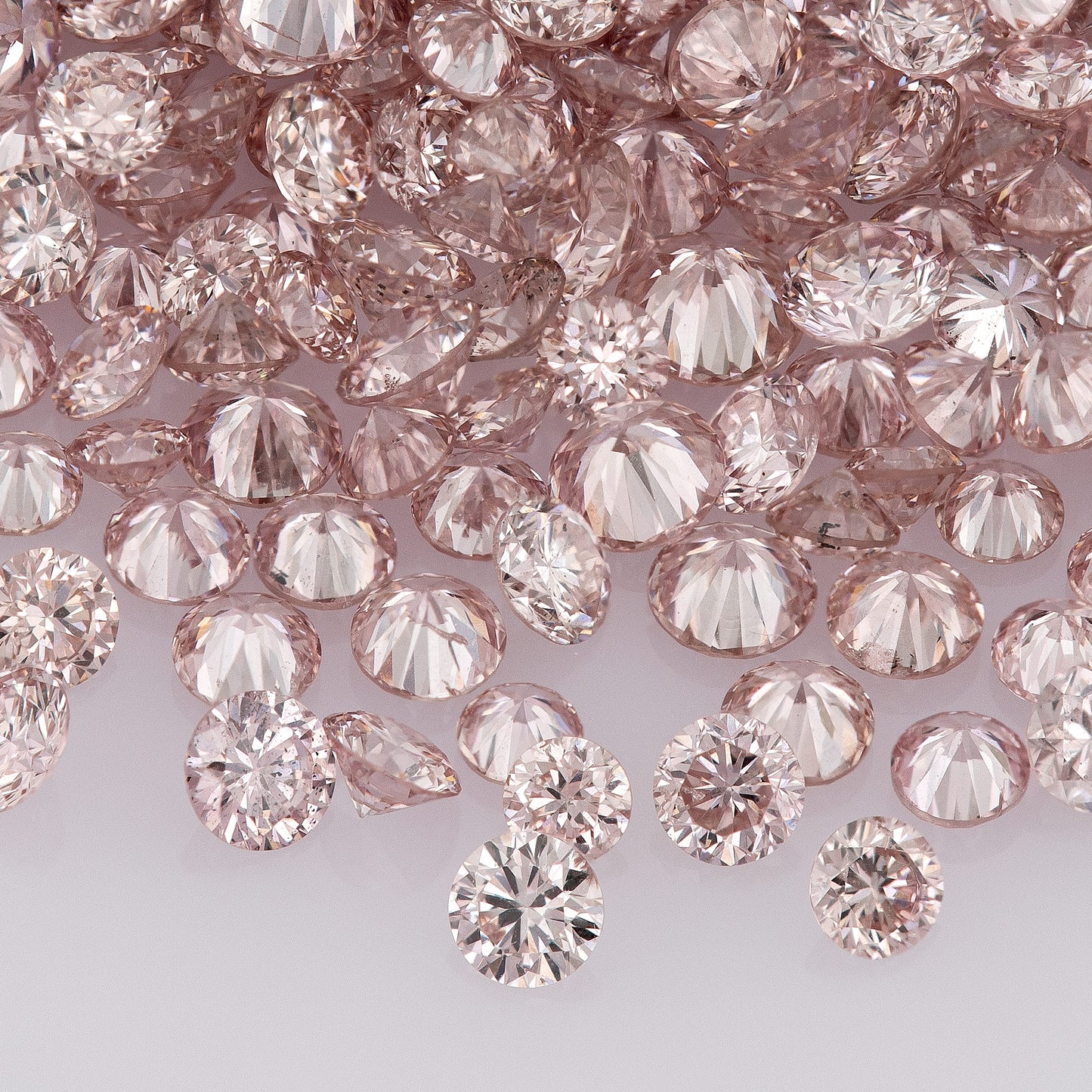 Fancy Pink Rose 7PR | Argyle Pink Diamonds Select | Untreated Natural Pink Diamonds | Round Melee Accents