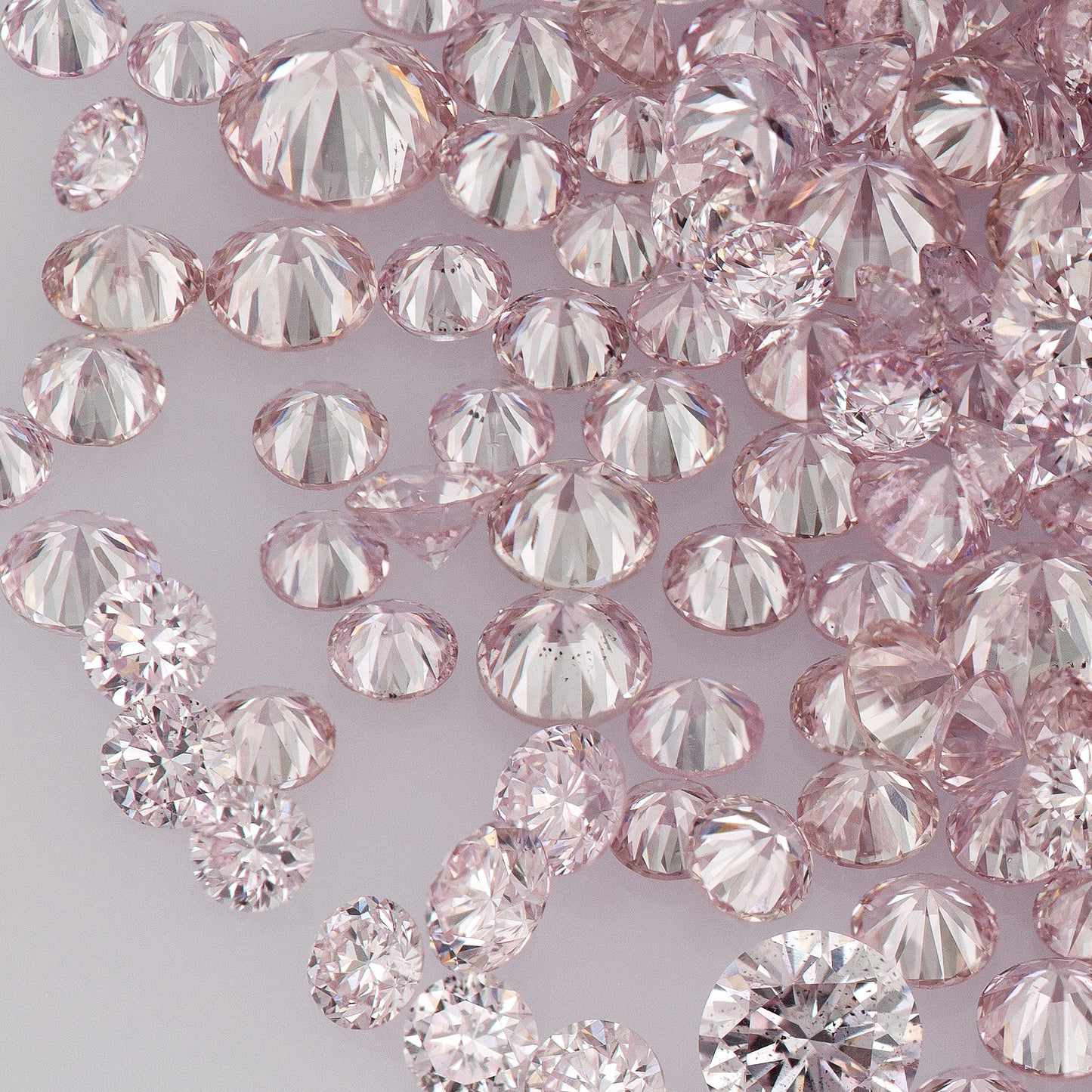 Fancy Intense Purplish Pink 6PP | Argyle Purple Pink Diamonds Select | Untreated Natural Pink Diamond Round | Melee | Accents
