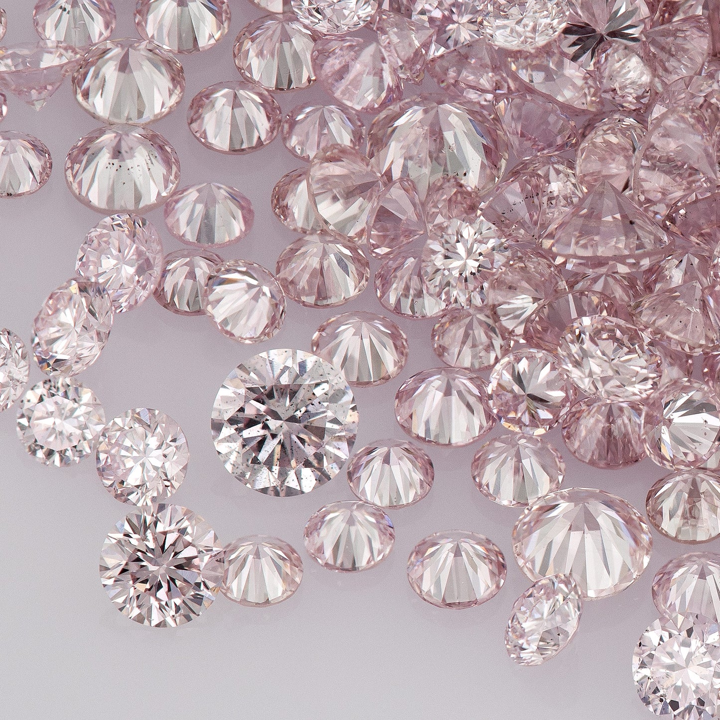 Fancy Intense Purplish Pink 6PP | Argyle Purple Pink Diamonds Select | Untreated Natural Pink Diamond Round | Melee | Accents
