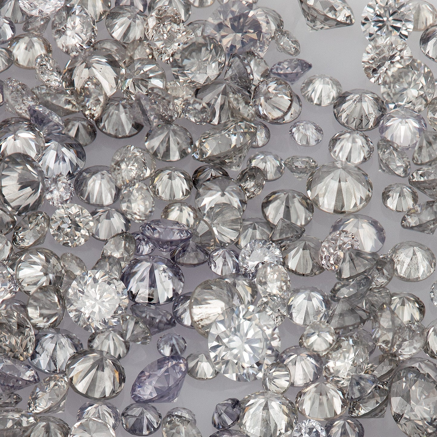 Fancy Light Blue Violet BL1 | Argyle Blue Grey Diamonds | Select | Australian | Untreated Natural | Round Melee Accents