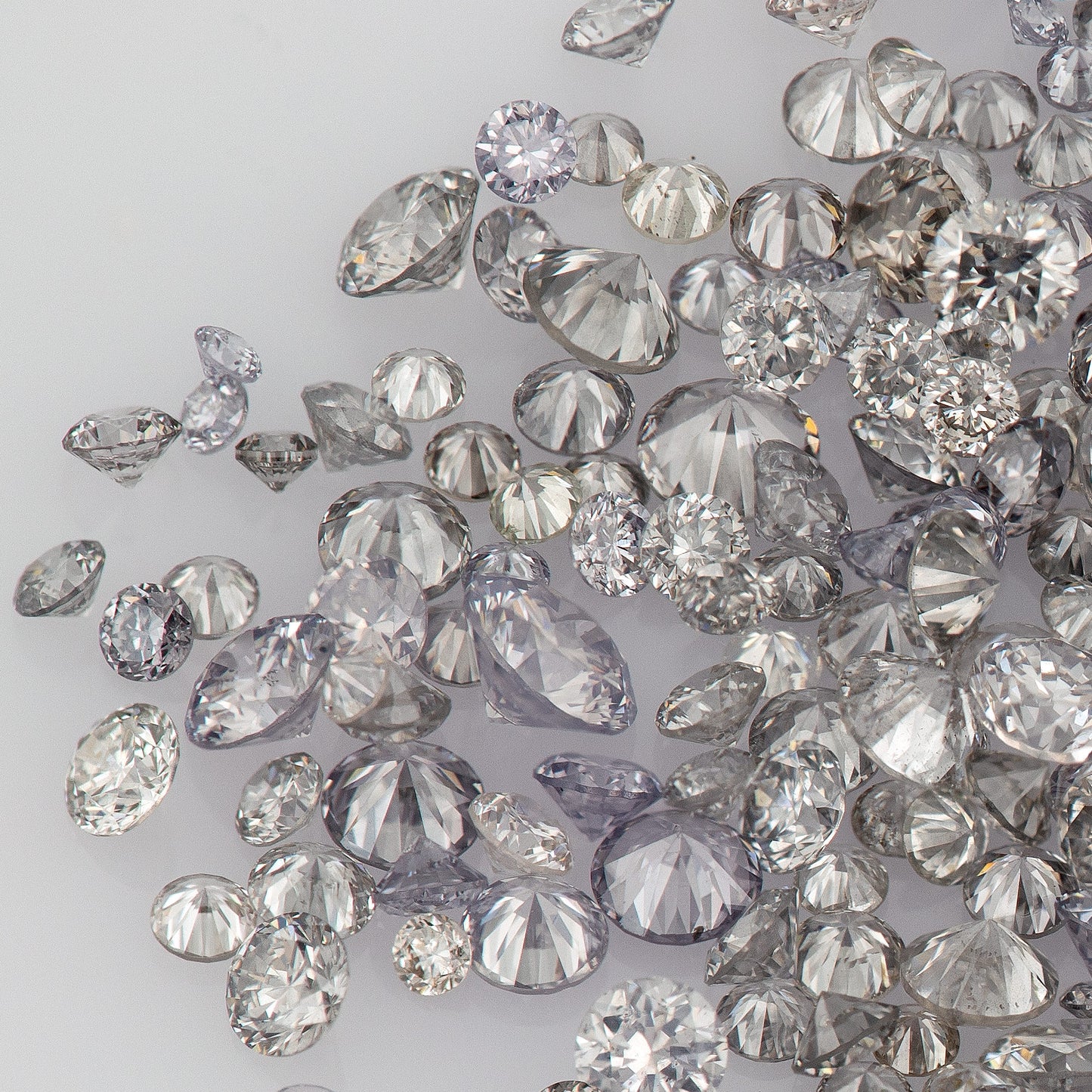 Fancy Light Blue Violet BL1 | Argyle Blue Grey Diamonds | Select | Australian | Untreated Natural | Round Melee Accents