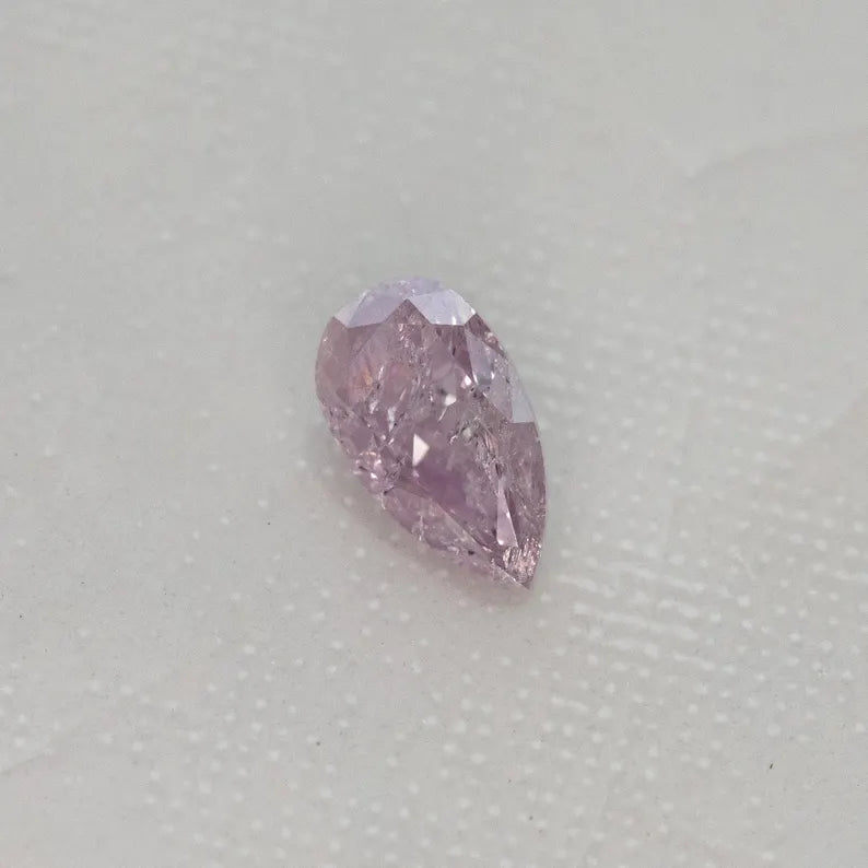 0.18ct Fancy Vivid Pink Untreated Loose Natural Pink Diamond Cushion I3