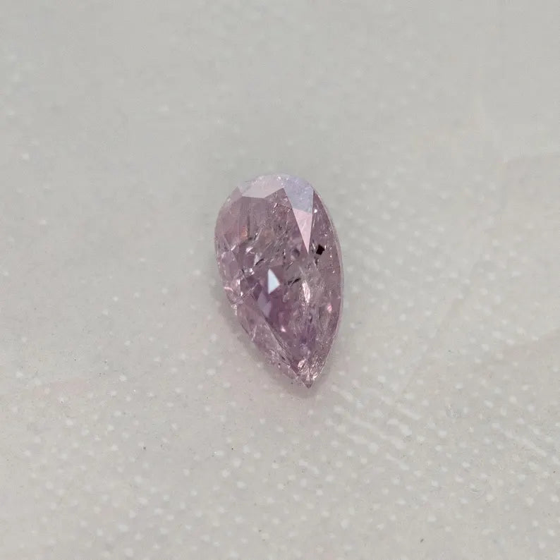 0.18ct Fancy Vivid Pink Untreated Loose Natural Pink Diamond Cushion I3