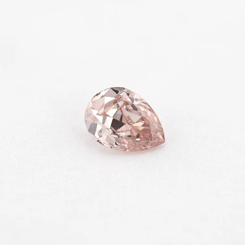 GIA Certified 0.17 Ct Untreated Fancy Pink Natural Diamond Pear Solitaire|Custom Jewelry|Certificate|natural color|rare