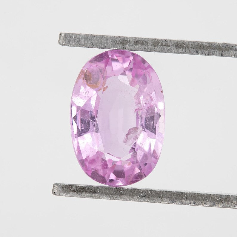 Light Pink with Lavender Tones | 1.09ct Natural Sapphire Oval Cut | Loose Gemstone 7.2x5mm | Ideal for Ring or Pendant | FancyGemGuy