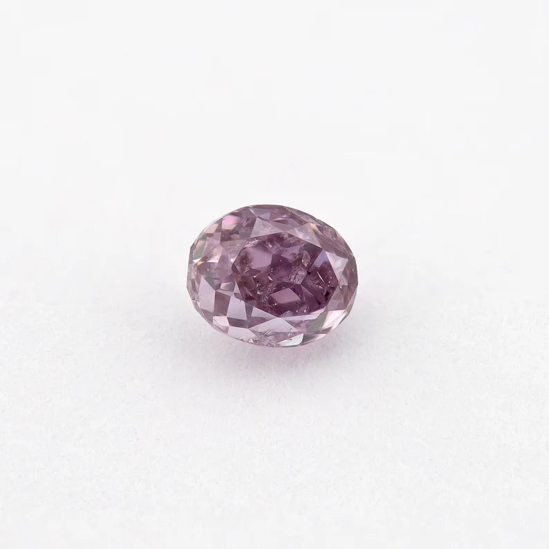 GIA Certified 0.25 Ct Untreated Fancy Intense Purple Pink Natural Diamond Oval Solitaire|Custom Jewelry|Certificate|natural color|rare