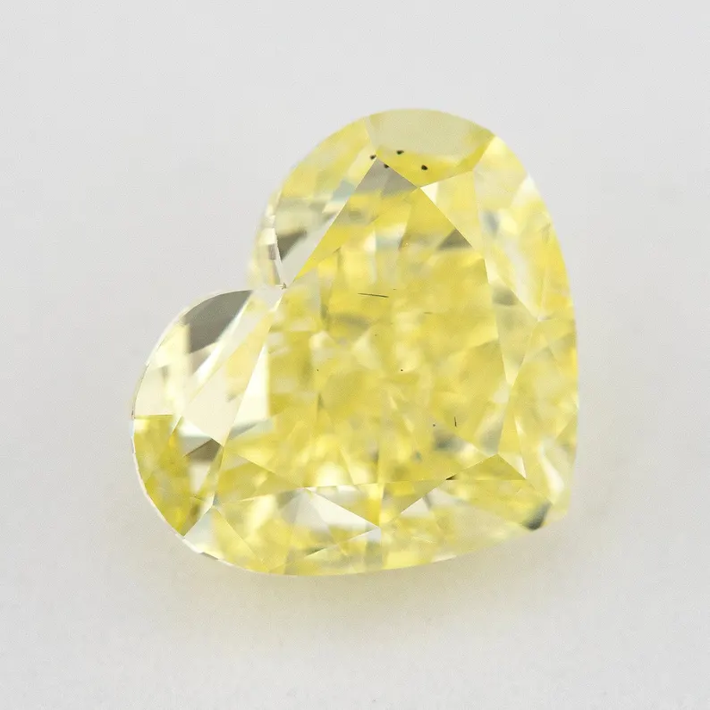 GIA Certified 2.00ct. Fancy Intense Yellow Loose Natural Diamond Heart SI1 Untreated|Certificate|Genuine|Yellow Diamond