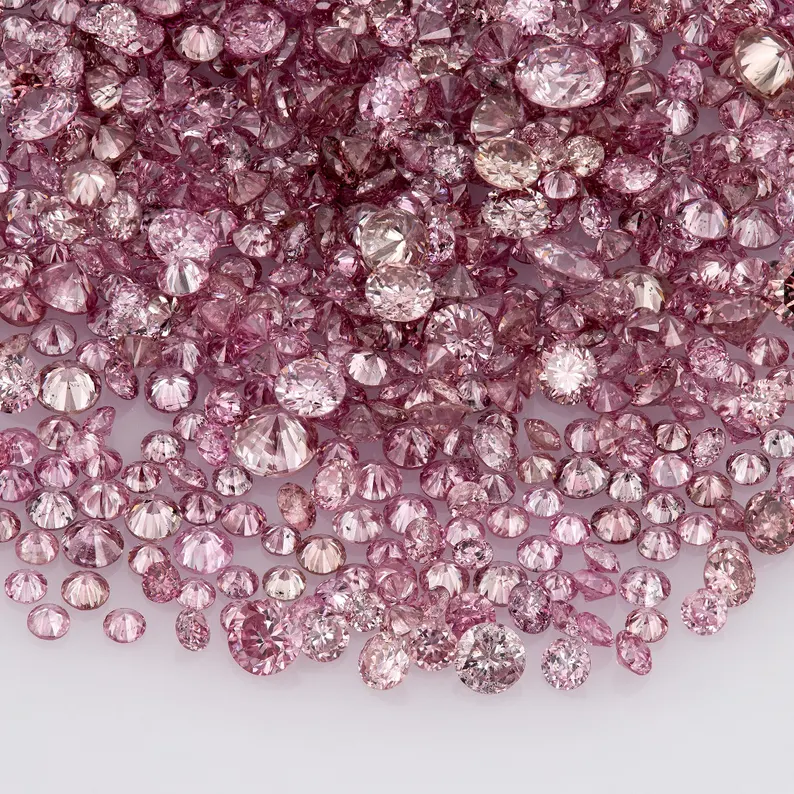 Argyle Pink Diamonds 0.25ct 0.8m to 1.8mm mix scoop Dark Vivid Pink Diamonds Untreated Natural Pink Diamond Round|Melee|accents|Argyle