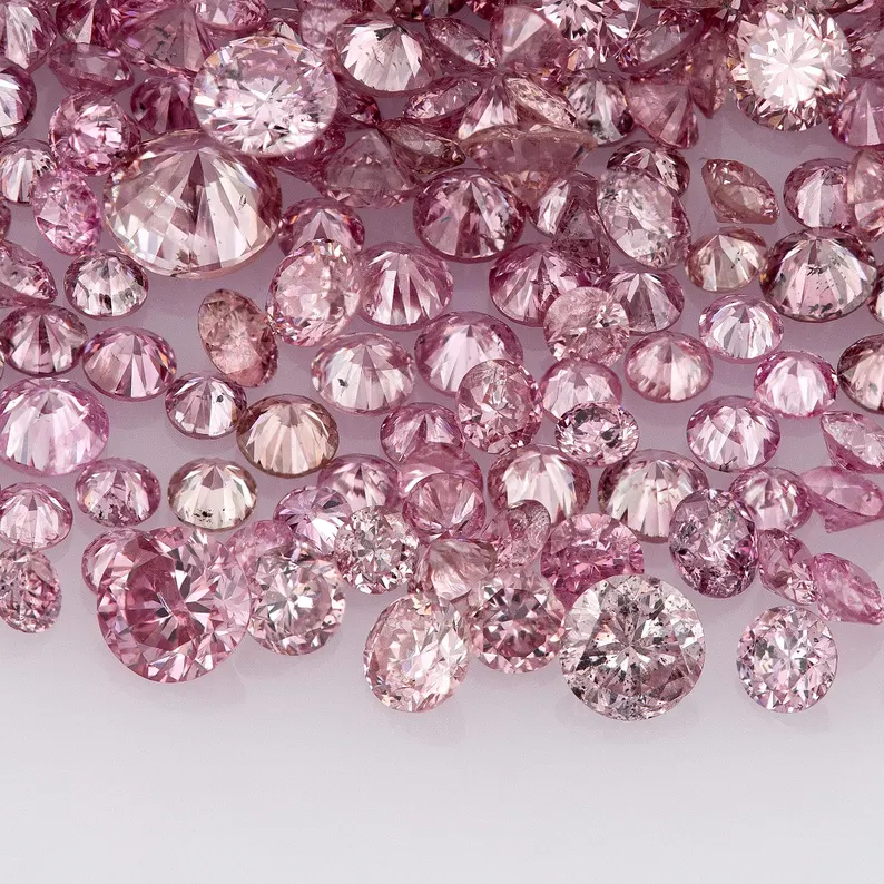 Argyle Pink Diamonds 0.25ct 0.8m to 1.8mm mix scoop Dark Vivid Pink Diamonds Untreated Natural Pink Diamond Round|Melee|accents|Argyle