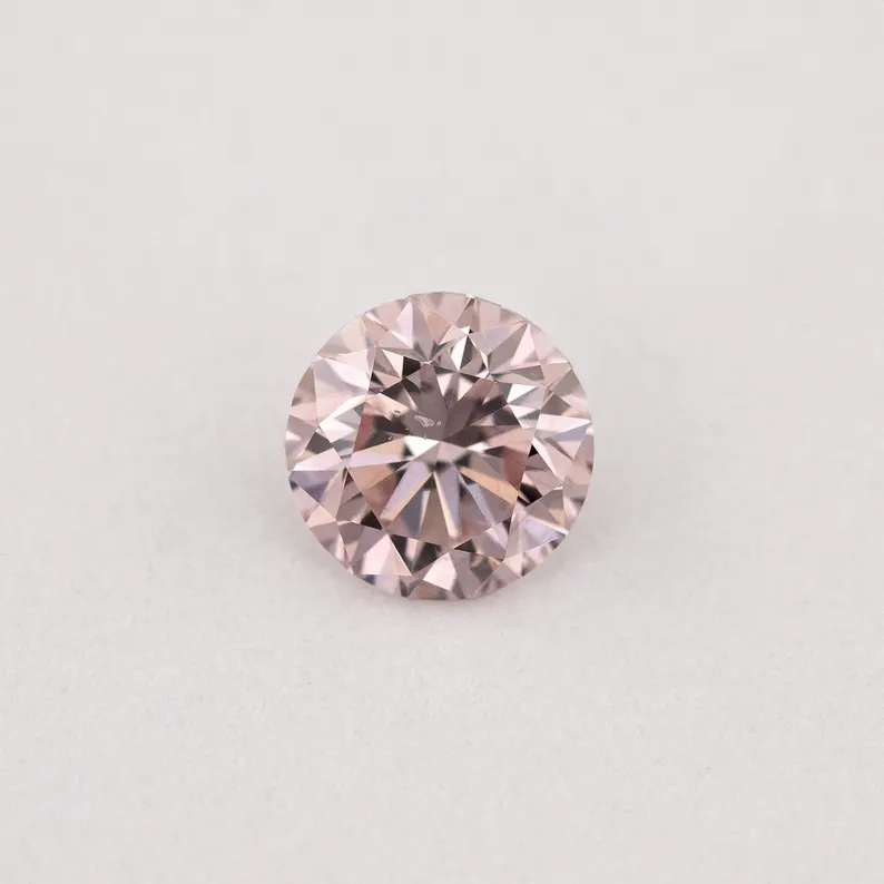 Argyle Certified 0.27ct 7PR Fancy Pink Natural Argyle Pink Diamond Round Brilliant