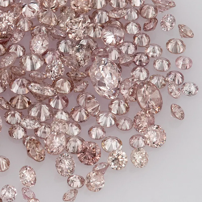 Argyle Pink Diamonds 0.25ct 0.8mm to .8mm mix scoop Dark Pink Diamonds Untreated Natural Pink Diamond Round|Melee|accents|Argyle