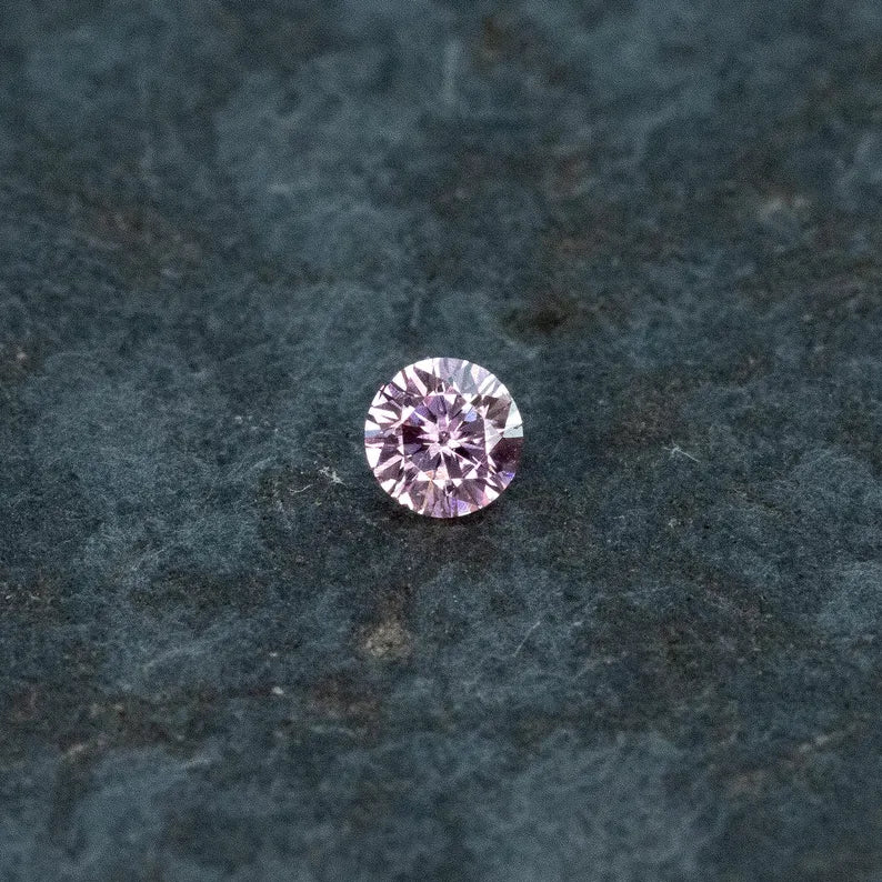 0.05ct Fancy Vivid Pink Loose Natural Pink Diamond Round Brilliant 2.2mm