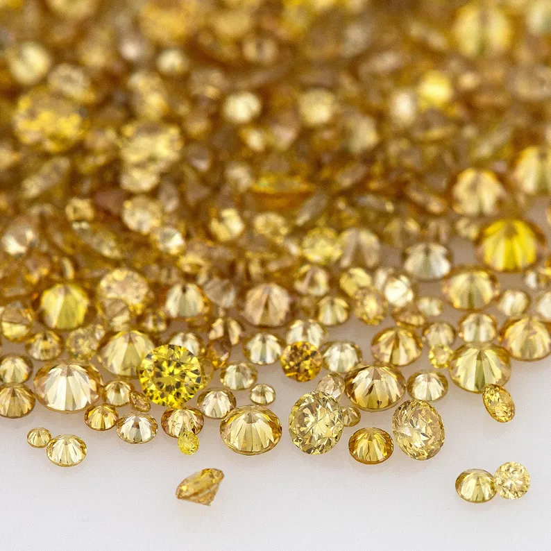 Fancy Brownish Yellow Coffee Color | Natural Untreated Diamonds | Round | Melee | Accents | Coffee