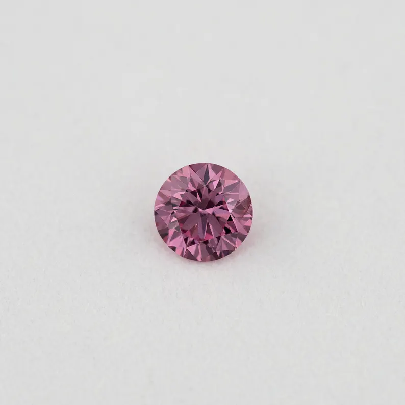 Argyle Certified 0.09ct 3PP Fancy Vivid Purple Pink Natural Argyle Pink Diamond Round Brilliant