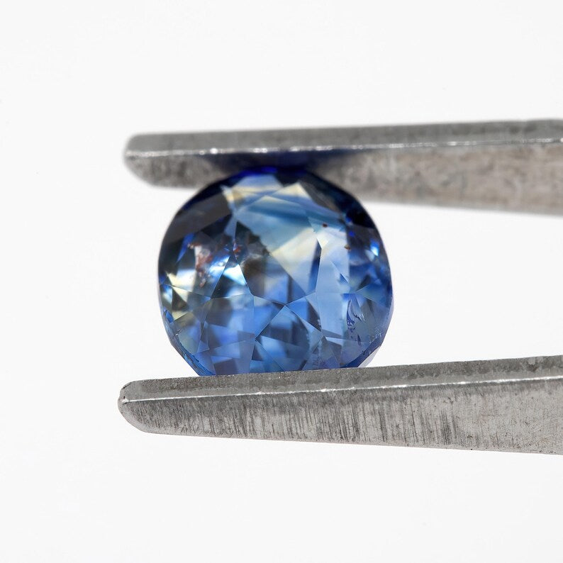 Bicolor - Blue & Yellow | Natural Sapphire Oval Cut 1.07ct | Heated Ceylon Gemstone | Loose Sapphire for Jewelry or Ring