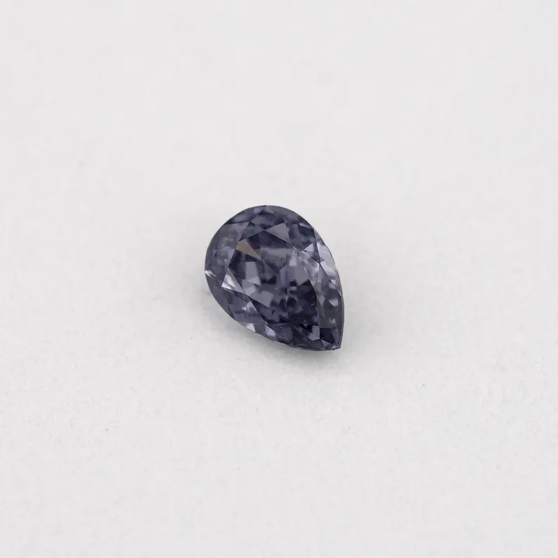 GIA Certified 0.10ct Fancy Gray Violet Natural Argyle Pink Diamond Pear Briliant
