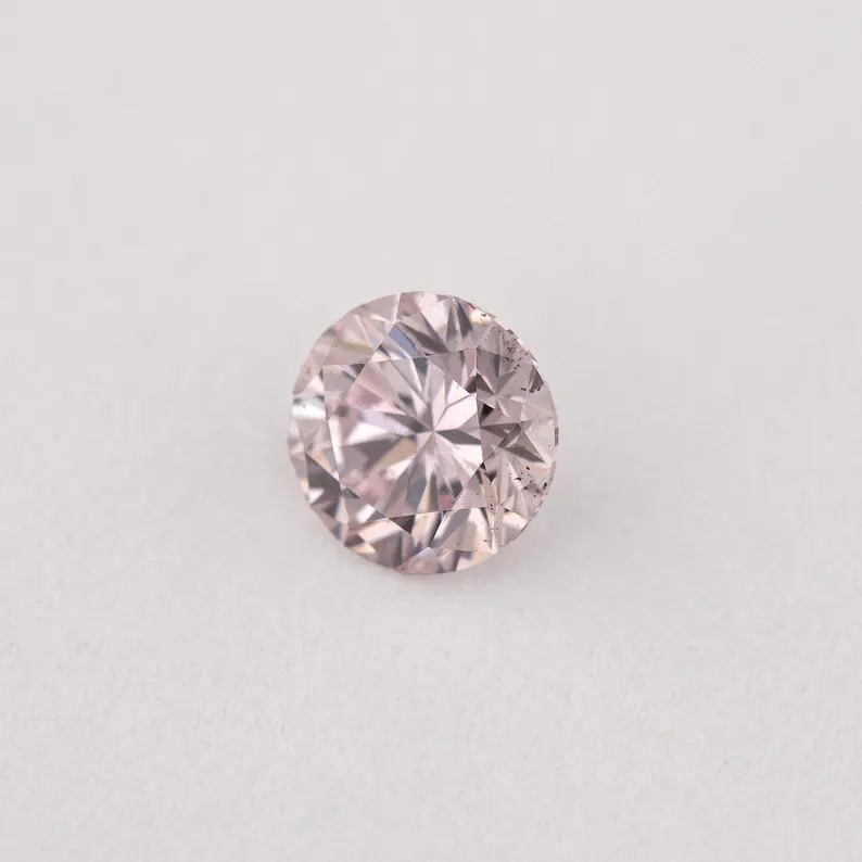Argyle Certified 0.21ct 7PR Fancy Rose Pink Natural Argyle Pink Diamond Round Brilliant
