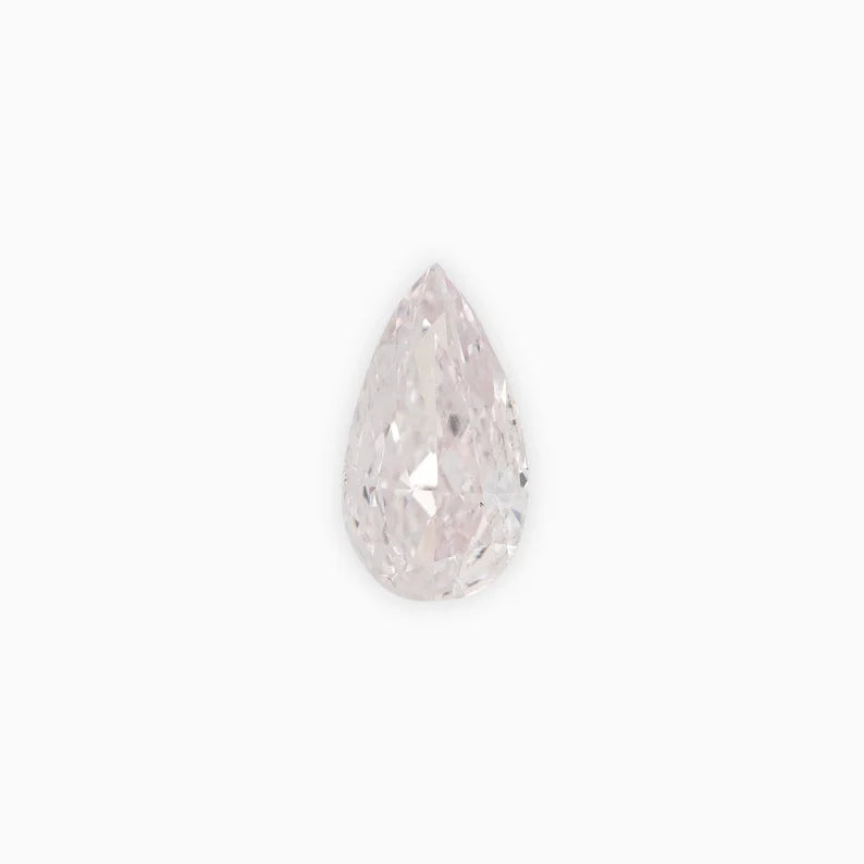 0.13ct 4.78x2.5mm Light Pink Natural Pink Diamond Pear SI1 Untreated 100% Natural