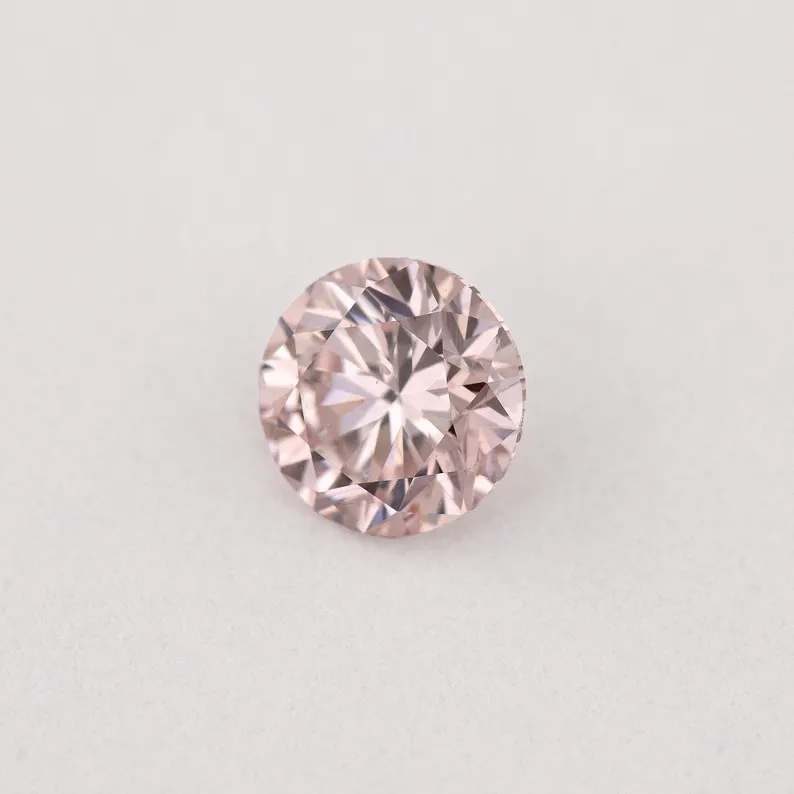 Argyle Certified 0.27ct 7PR Fancy Pink Natural Argyle Pink Diamond Round Brilliant