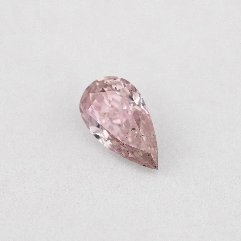 GIA Certified 0.22ct Fancy Pink Natural Argyle Pink Diamond Pear Brilliant SI2