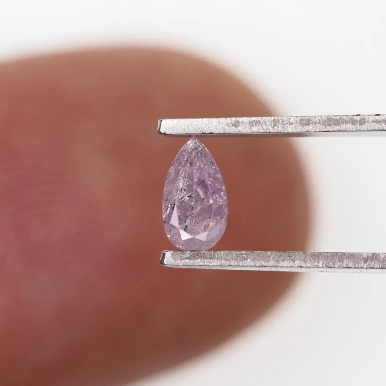 0.18ct Fancy Vivid Pink Untreated Loose Natural Pink Diamond Cushion I3