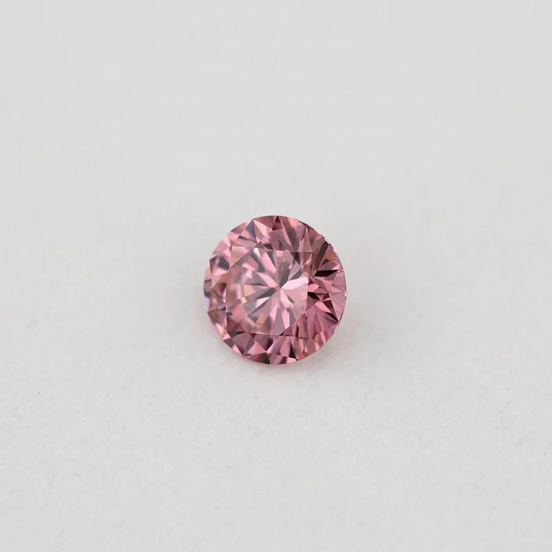Argyle Certified 0.11ct 4P Fancy Vivid Pink Natural Argyle Pink Diamond Round Brilliant