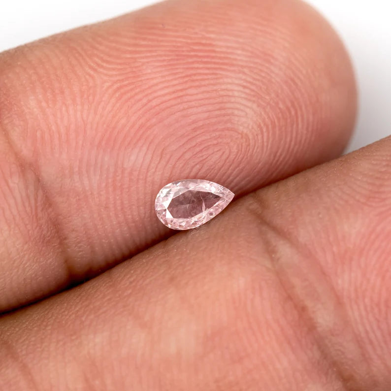 GIA Certified 0.25 Ct Untreated Fancy Pink Natural Diamond Pear Solitaire|Custom Jewelry|Certificate|genuine|natural color|rare