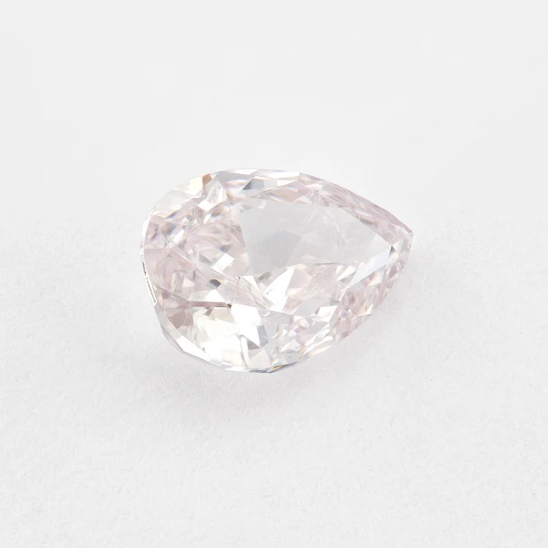 GIA Certified 0.65 Ct Untreated Light Pink Natural Diamond Pear Solitaire|Custom Jewelry|Certificate|natural color|rare