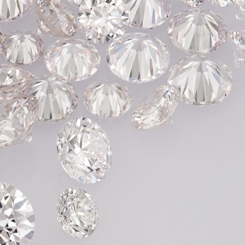 Very Light Pink Diamonds 0.25ct 1.8mm to 2.2mm mix scoop Argyle Pink Diamonds Untreated Natural Pink Diamonds Round|Melee|accents