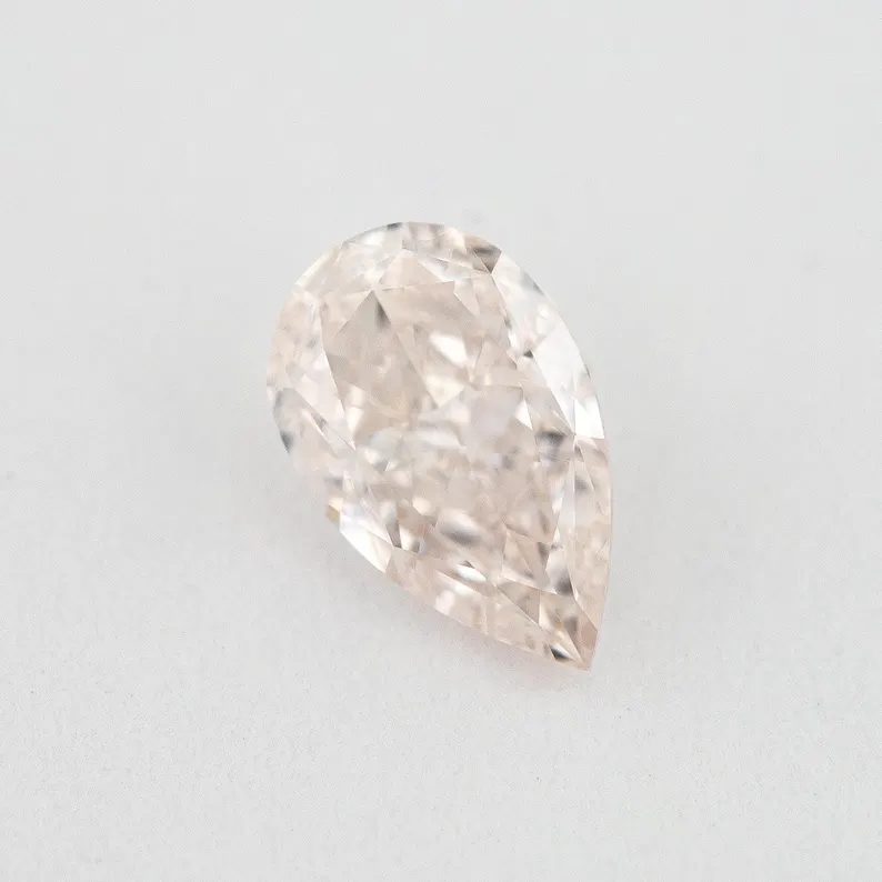 GIA Certified 0.53ct. Light Pink Brown Loose Natural Diamond Pear Drop VVS1 Untreated|Certificate|Genuine|Pink Diamond