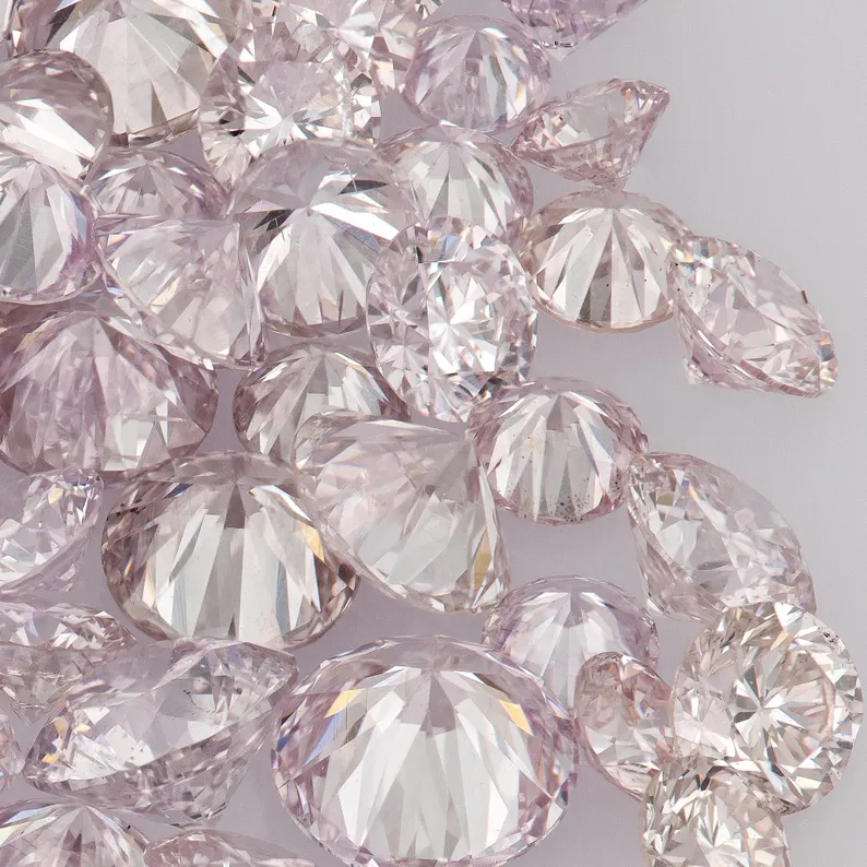 Purplish Pink Diamonds 0.25ct 1.8mm to 2.2mm mix scoop Pink Untreated Natural Diamonds Round|Melee|accents|Cape Yellow