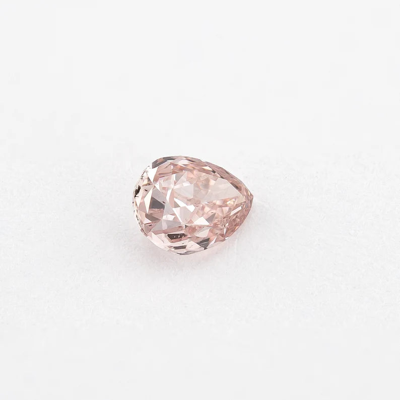 GIA Certified 0.17 Ct Untreated Fancy Pink Natural Diamond Pear Solitaire|Custom Jewelry|Certificate|natural color|rare