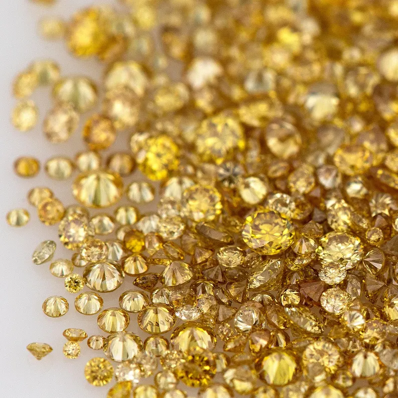 Fancy Brownish Yellow Coffee Color | Natural Untreated Diamonds | Round | Melee | Accents | Coffee