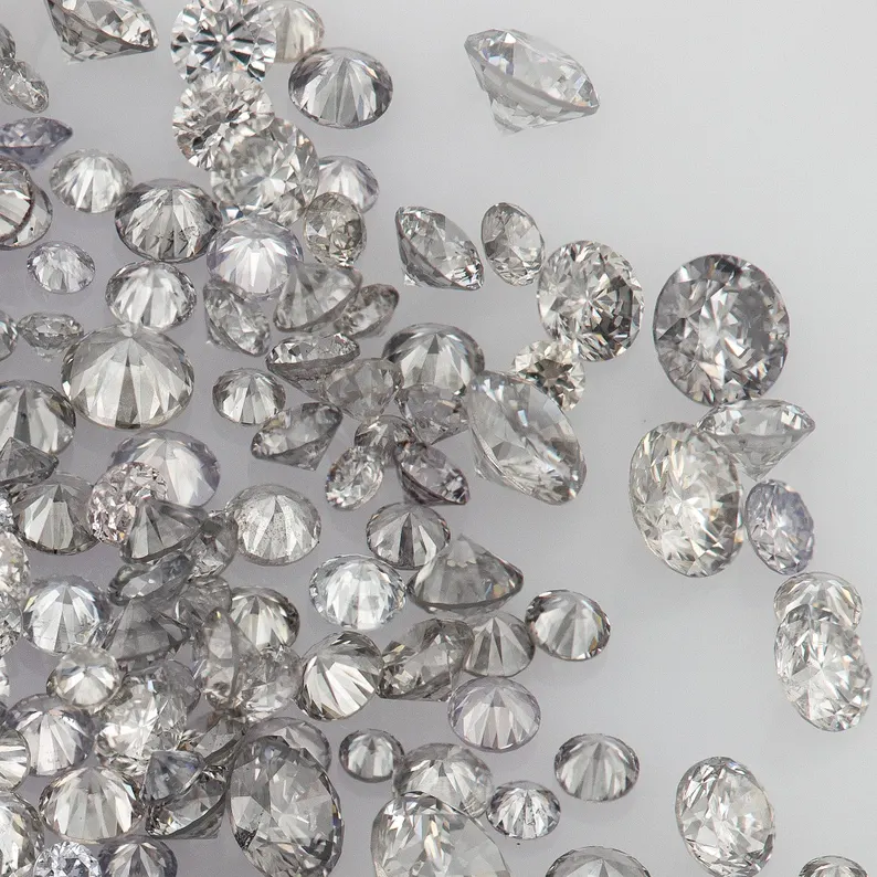 Argyle Grey Diamonds 0.25ct 0.8mm to 2.2mm mix scoop Australian Gray Diamonds Untreated Natural Grey Diamond Round|Melee|accents|Argyle