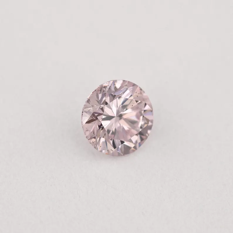Argyle Certified 0.21ct 7PR Fancy Rose Pink Natural Argyle Pink Diamond Round Brilliant