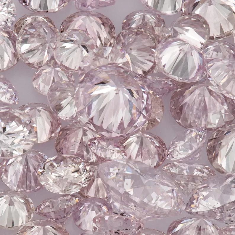 Purplish Pink Diamonds 0.25ct 1.8mm to 2.2mm mix scoop Pink Untreated Natural Diamonds Round|Melee|accents|Cape Yellow