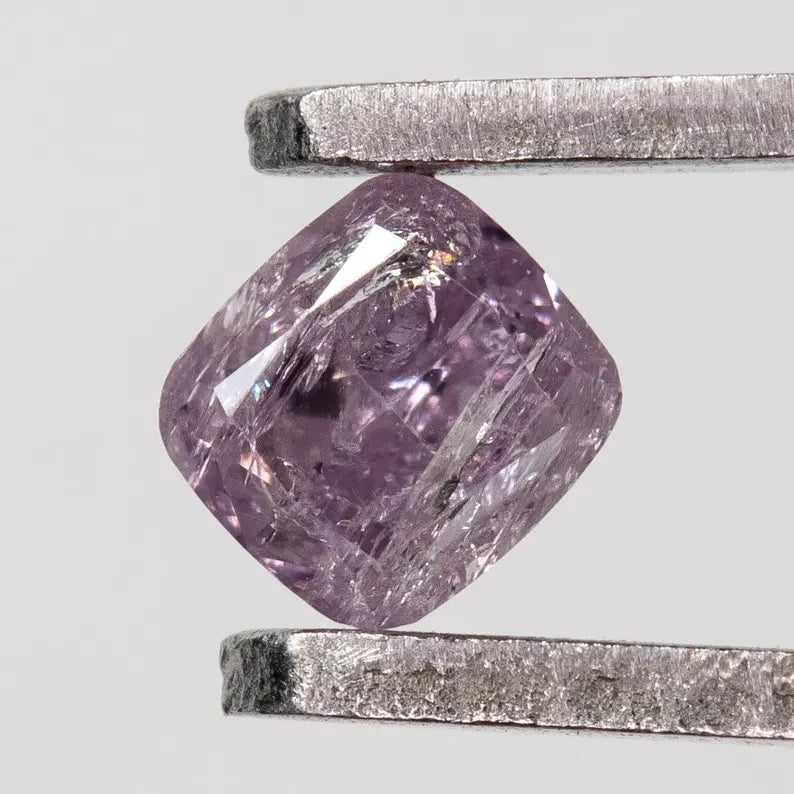 0.18ct Fancy Vivid Pink Untreated Loose Natural Pink Diamond Cushion I3