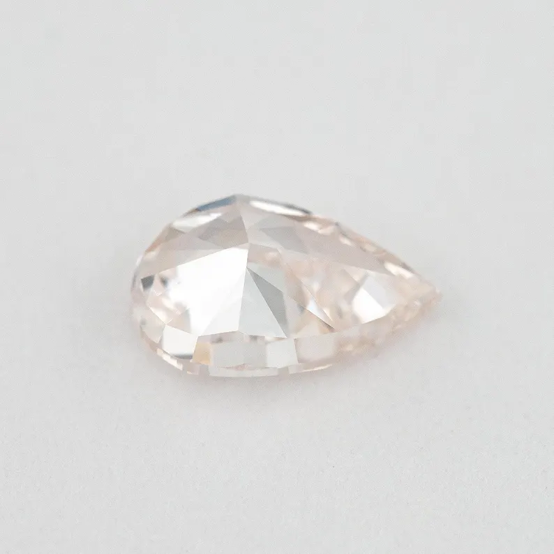 GIA Certified 0.53ct. Light Pink Brown Loose Natural Diamond Pear Drop VVS1 Untreated|Certificate|Genuine|Pink Diamond