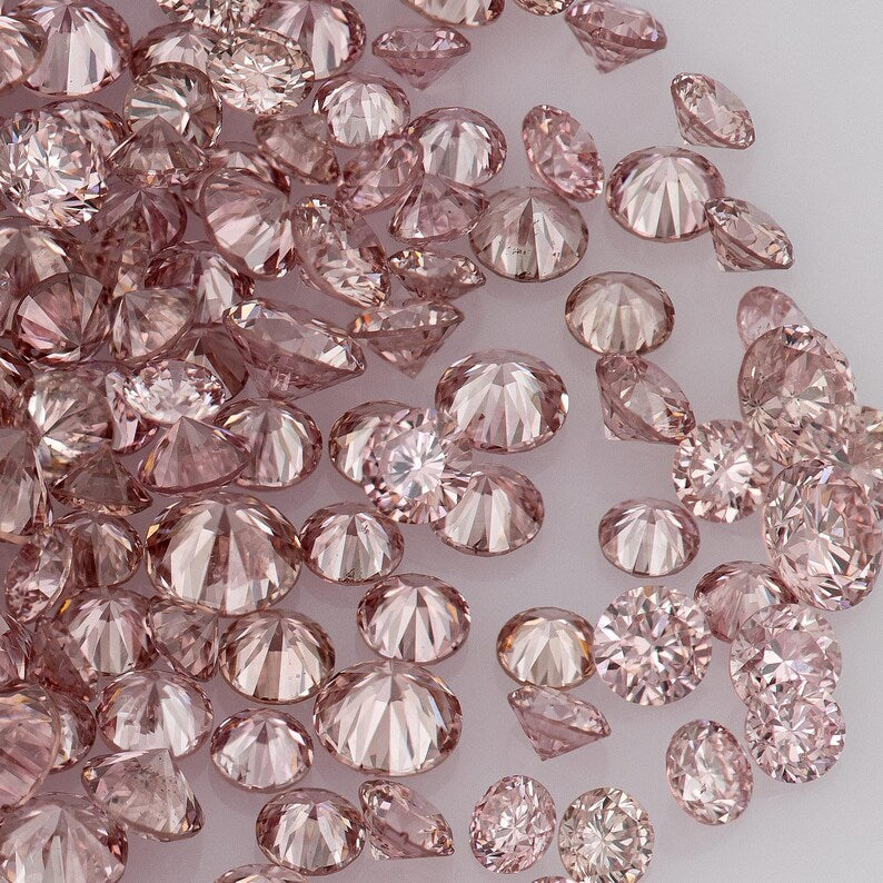 Intense Pink Diamonds 0.25ct 0.8mm to 2.2mm mix scoop Argyle Pink Diamond Untreated Natural Pink Diamonds Round|Melee|accents|Argyle