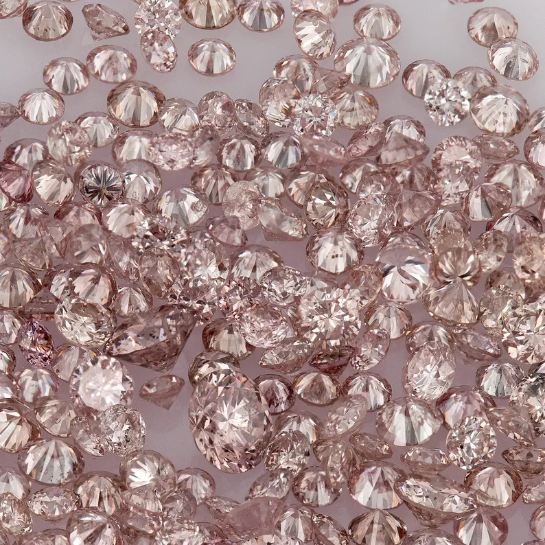 Argyle Pink Diamonds 0.25ct 0.8mm to .8mm mix scoop Dark Pink Diamonds Untreated Natural Pink Diamond Round|Melee|accents|Argyle